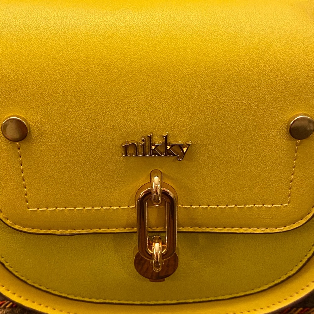 Nicole Lee Yellow Crossbody Saddle Bag - Picture 6 of 8